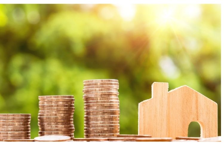 Mostrar el dinero de modo figurativo como depósito de alquiler