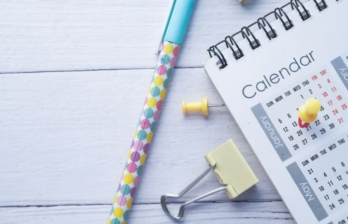 Mostrar un calendarío para agendar la declaración de renta 2021